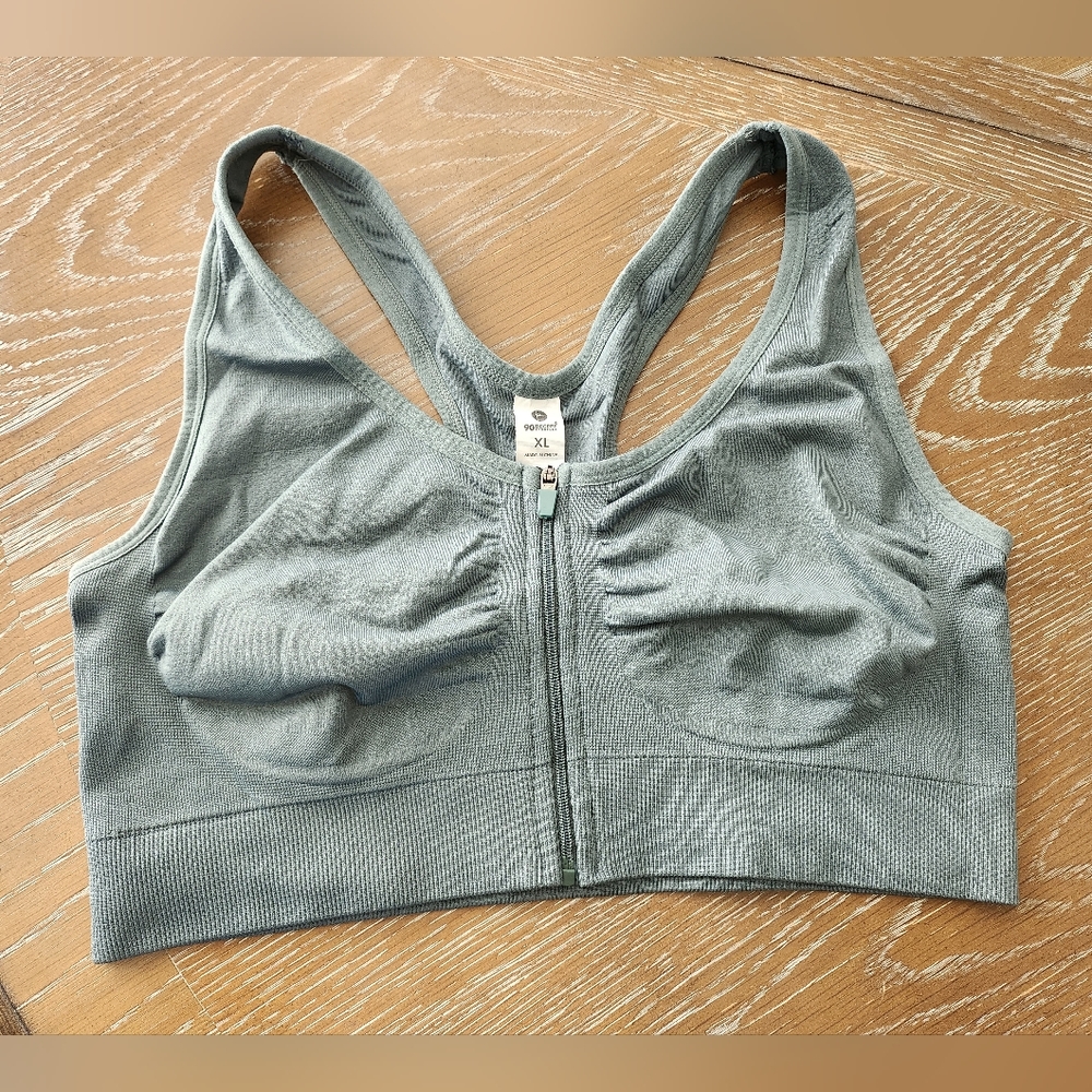 Zip-front teal racerback sportsbra, XL***